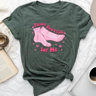 Dont Fall For Me Valentines Day Non Slip Socks Nurse Pct Cna Bella Canvas T-shirt | Mazezy