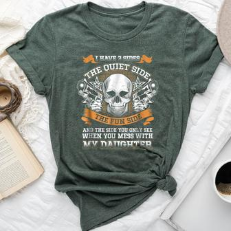 Don't Mess With My Daughter For Dad & Mom Vintage Bella Canvas T-shirt | Mazezy