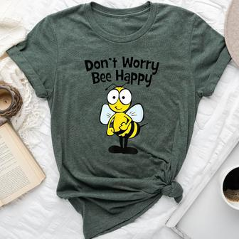 Don't Worry Bee Happy Bella Canvas T-shirt - Seseable