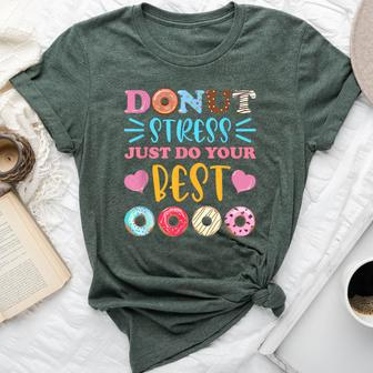 Donut Stress Just Do Your Best Test Day Teacher Student Bella Canvas T-shirt - Monsterry AU