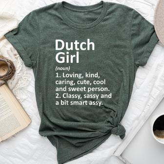 Dutch Girl Netherlands Country Home Roots Descent Bella Canvas T-shirt - Monsterry