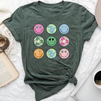 Earth Day Everyday Groovy Face Recycle Save Our Planet Bella Canvas T-shirt - Monsterry AU