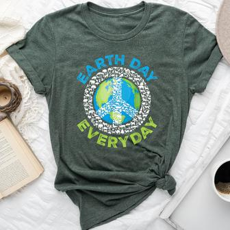 Earth Day Everyday Peace Earth Animals Teacher Bella Canvas T-shirt - Seseable