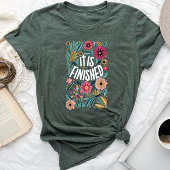 Easter Christian Flowers Bella Canvas T-shirt | Mazezy