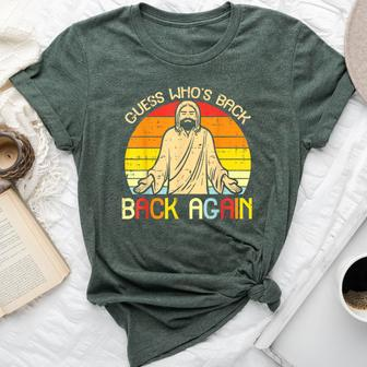 Easter Jesus Guess Whos Back Religious Christian Men Bella Canvas T-shirt - Seseable