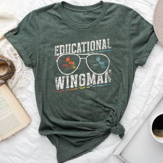 Educational Wingman Assisting Teacher Teaching Assistant Bella Canvas T-shirt - Seseable