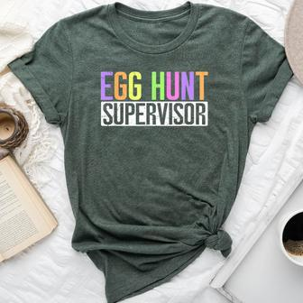 Egg Hunt Supervisor Egg Hunting Party Mom Dad Adult Easter Bella Canvas T-shirt | Mazezy