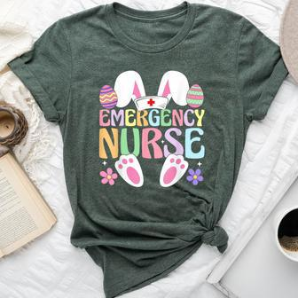 Emergency Department Nurse Easter Bunny Easter Day Er Nurse Bella Canvas T-shirt - Monsterry CA