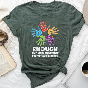 Enough End Gun Violence Protect Orange Mom Dad Parents Bella Canvas T-shirt - Seseable