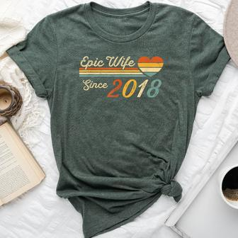 Epic Wife Since 2018 Vintage Wedding Anniversary Bella Canvas T-shirt - Monsterry UK