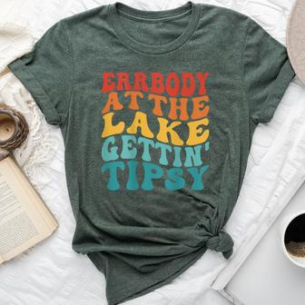 Everybody In The Lake Getting Tipsy Retro Groovy Lake Life Bella Canvas T-shirt - Seseable