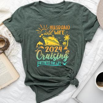 Family Wife And Husband Cruise 2024 Matching Honeymoon Bella Canvas T-shirt - Thegiftio UK