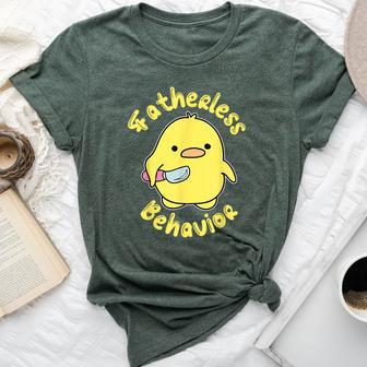 Fatherless Behavior Knife Duck Cute Bella Canvas T-shirt - Monsterry