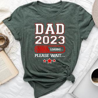 Fathers Dad Est 2023 Loading Expect Baby Wife Daughter Bella Canvas T-shirt - Monsterry UK