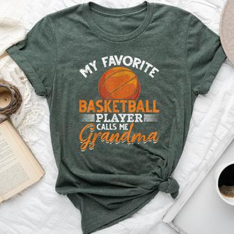My Favorite Basketball Player Calls Me Grandma Basketball Bella Canvas T-shirt - Seseable