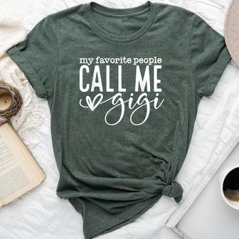My Favorite People Call Me Gigi Mother's Day Bella Canvas T-shirt - Seseable