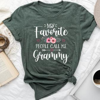 My Favorite People Call Me Grammy Floral Mother's Day Bella Canvas T-shirt - Monsterry CA