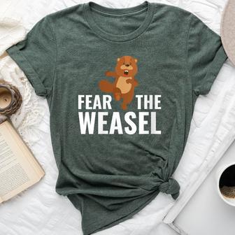 Fear The Weasel Weasel Lover Cute Animal Lover Bella Canvas T-shirt - Monsterry CA