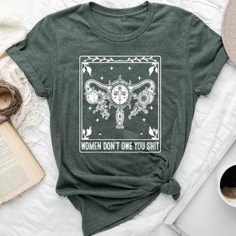 Feminis Dont Owe You Pro-Choice Uterus Rights Bella Canvas T-shirt - Thegiftio UK