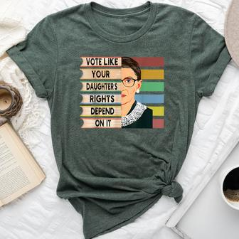 Feminist Ruth Bader Ginsburg Rbg Quote Girl With Book Women Bella Canvas T-shirt | Mazezy CA
