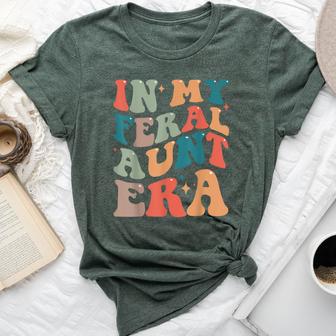 In My Feral Aunt Era Groovy Auntie Mother's Day Bella Canvas T-shirt - Monsterry