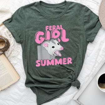 Feral Girl Summer Meme Possum Bella Canvas T-shirt - Monsterry AU