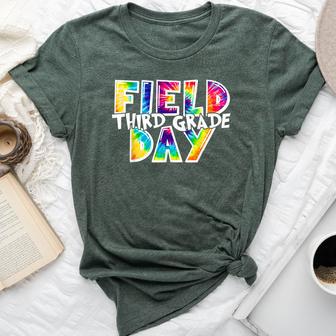 Field Day Third Grade Fun Day Last Day Of School Tie Dye Bella Canvas T-shirt - Monsterry CA