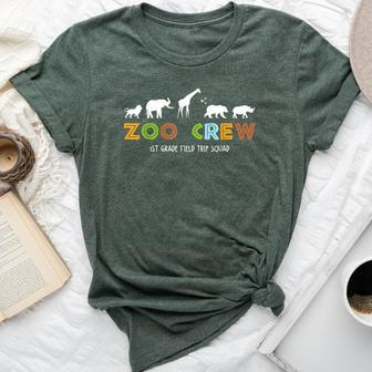 First Grade Field Trip Squad Zoo Crew Wild Animal Safari Bella Canvas T-shirt - Seseable
