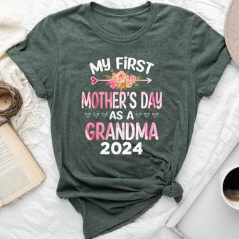My First Mother's Day As A Grandma 2024 Mother's Day Bella Canvas T-shirt - Thegiftio UK