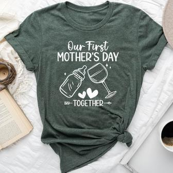 Our First Together Baby First Time Mom Bella Canvas T-shirt | Mazezy