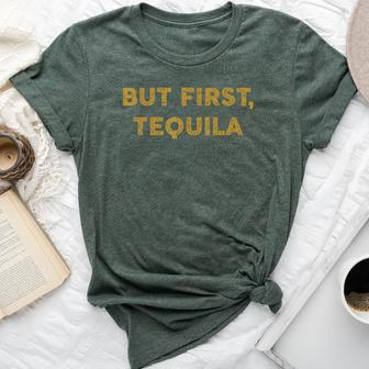 But First Tequila Drinking Party Mexican Bella Canvas T-shirt - Thegiftio UK