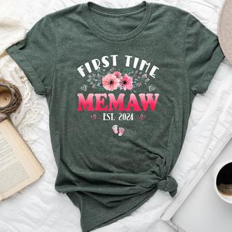 First Time Memaw 2024 Mother's Day Soon To Be Memaw Bella Canvas T-shirt - Monsterry AU