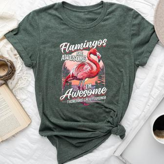 Flamingo Girls Boys Flamingos Are Awesome Bella Canvas T-shirt - Monsterry UK