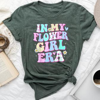 Flower Girl In My Flower Girl Era Groovy Flower Girl Bella Canvas T-shirt - Seseable