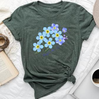 Forget-Me-Not Botanical For Women Bella Canvas T-shirt - Seseable