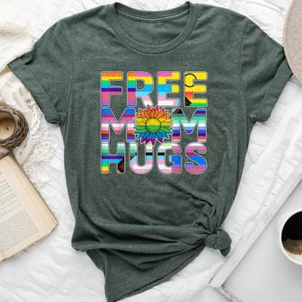 Free Mom Hugs Lgbt Pride Mom Daisy Flower Lesbian Mother Day Bella Canvas T-shirt - Thegiftio UK