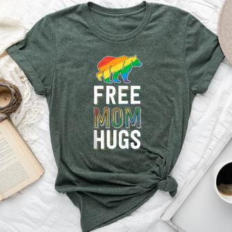 Free Mom Hugs Pride Proud Mom Lgbtq Parent Lgbt Bella Canvas T-shirt - Monsterry