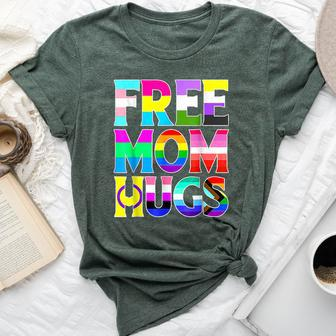 Free Mom Hugs Rainbow Flag Lgbtq Pride Month Cute Trans Bella Canvas T-shirt - Seseable