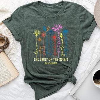 The Fruit Of The Spirit Galatians 5 22 Floral Christian Bella Canvas T-shirt - Monsterry AU