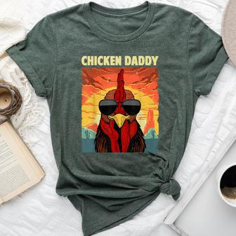 Chicken Daddy For Dad Farmer Chicken Lover Bella Canvas T-shirt | Mazezy