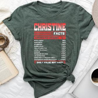Christine Facts Christine Name Bella Canvas T-shirt - Monsterry