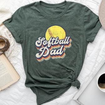 Fathers Day Softball Dad From Daughter Son Wife Bella Canvas T-shirt - Monsterry AU