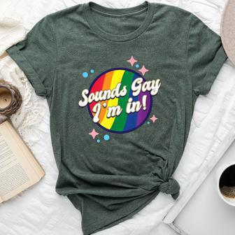 Gay Pride Sounds Gay Lgbtq Rainbow Bella Canvas T-shirt - Seseable