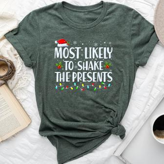 Groovy Christmas Most Likely To Shake The Presents Bella Canvas T-shirt - Thegiftio UK