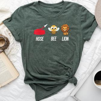 Hose Bee Lion Firefighter Animal Lover Bella Canvas T-shirt - Monsterry CA