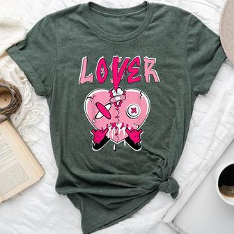 Loser Lover Pink Drip Heart Matching For Women Bella Canvas T-shirt - Monsterry