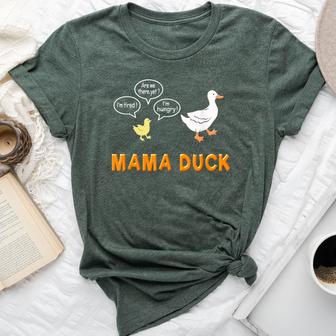 Mama Duck T Mom Of 1 Duckling Mom Life Bella Canvas T-shirt - Monsterry AU