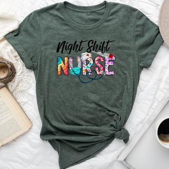 Night Shift Nurse Nurse Life Nursing Rn Lpn Cna Bella Canvas T-shirt - Seseable