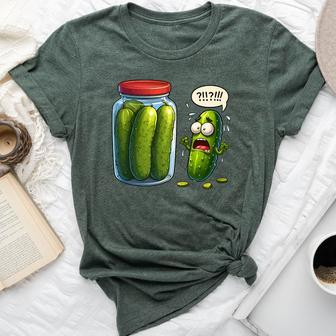 Pickle Surprise Of Sliced Pickles Pickle Women Bella Canvas T-shirt - Monsterry