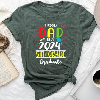 Proud Dad Of A Class Of 2024 5Th Grade Graduate Bella Canvas T-shirt | Mazezy